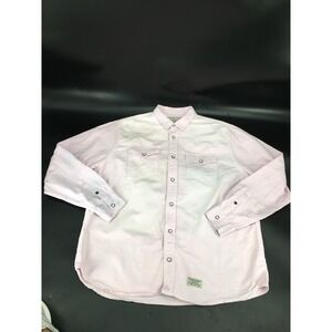 Jack South London Shirt Men XXL Pink Western Snap Button Long Sleeve Casual‎